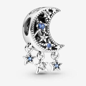 Pandora Silver and Blue Moon Charm